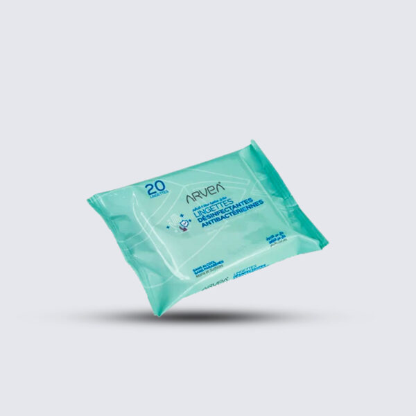LINGETTES DÉSINFECTANTES ANTIBACTÉRIENNES - 20PAQUET