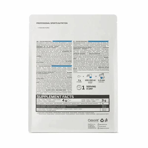 creatine monohydrate ostrovit tunisie CREATINE MONOHYDRATE - 500G