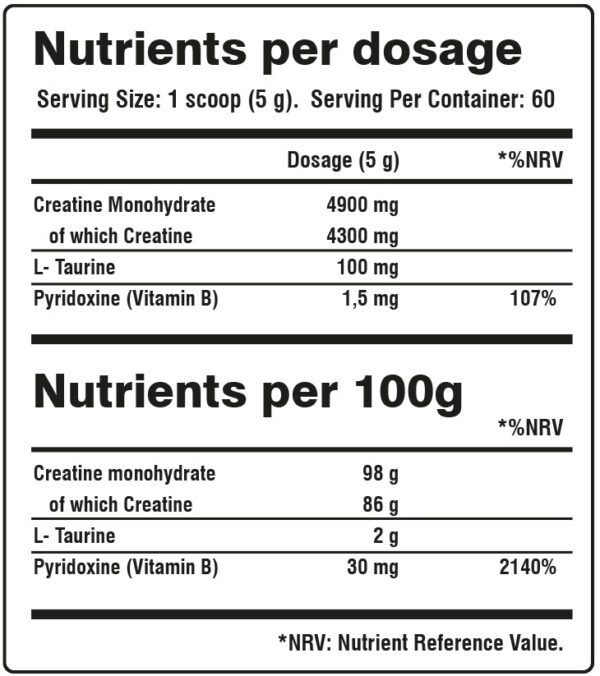 CREATINE MONOHYDRATE – 300G